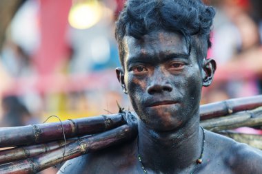 Ocak ayı 17th 2016. Kalibo, Filipinler. Festival atı-Atihan. Uni