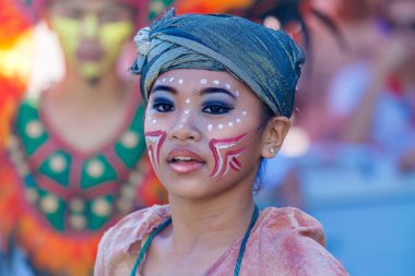 Ocak ayı 24th 2016. Iloilo, Filipinler. Dinagyang Festivali. Unid