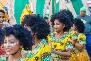 Ocak ayı 24th 2016. Iloilo, Filipinler. Dinagyang Festivali. Unid