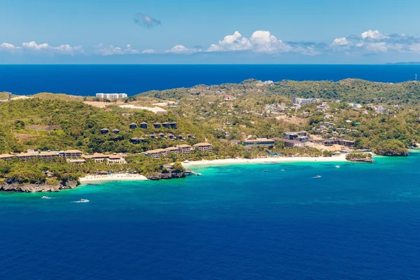 Aerial view of beautiful bay in tropical Island with very white — Stock Photo, Image