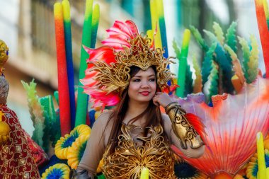 Ocak ayı 24th 2016. Iloilo, Filipinler. Dinagyang Festivali. Unid