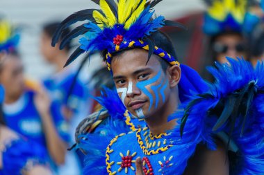 Ocak ayı 24th 2016. Iloilo, Filipinler. Dinagyang Festivali. Unid