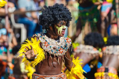 Ocak ayı 24th 2016. Iloilo, Filipinler. Dinagyang Festivali. Unid