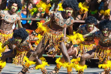 Ocak ayı 24th 2016. Iloilo, Filipinler. Dinagyang Festivali. Unid