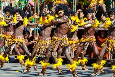 Ocak ayı 24th 2016. Iloilo, Filipinler. Dinagyang Festivali. Unid