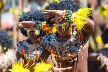 Ocak ayı 24th 2016. Iloilo, Filipinler. Dinagyang Festivali. Unid