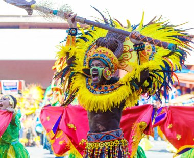 Ocak ayı 24th 2016. Iloilo, Filipinler. Dinagyang Festivali. Unid