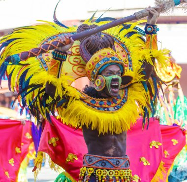 Ocak ayı 24th 2016. Iloilo, Filipinler. Dinagyang Festivali. Unid