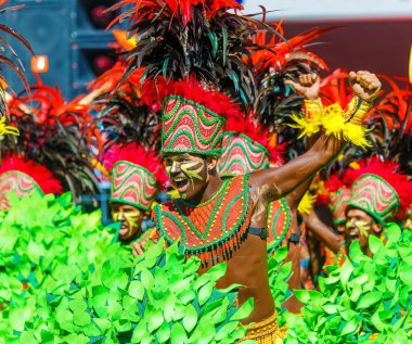 Ocak ayı 24th 2016. Iloilo, Filipinler. Dinagyang Festivali. Unid