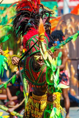 Ocak ayı 24th 2016. Iloilo, Filipinler. Dinagyang Festivali. Unid