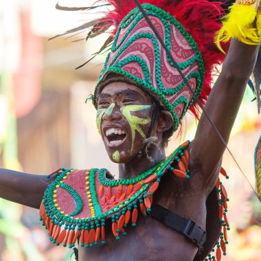 Ocak ayı 24th 2016. Iloilo, Filipinler. Dinagyang Festivali. Unid