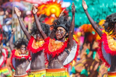 Ocak ayı 24th 2016. Iloilo, Filipinler. Dinagyang Festivali. Unid