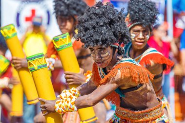 Ocak ayı 24th 2016. Iloilo, Filipinler. Dinagyang Festivali. Unid