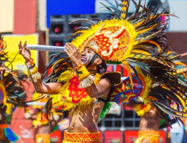 Ocak ayı 24th 2016. Iloilo, Filipinler. Dinagyang Festivali. Unid