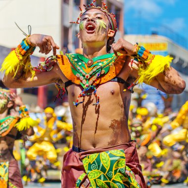 Ocak ayı 24th 2016. Iloilo, Filipinler. Dinagyang Festivali. Unid
