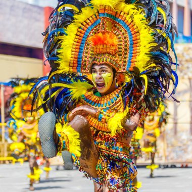 Ocak ayı 24th 2016. Iloilo, Filipinler. Dinagyang Festivali. Unid