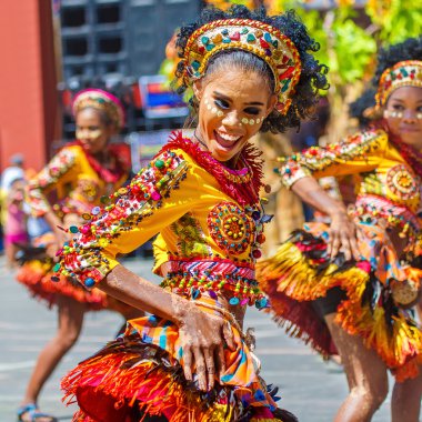 Ocak ayı 24th 2016. Iloilo, Filipinler. Dinagyang Festivali. Unid
