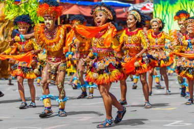 Ocak ayı 24th 2016. Iloilo, Filipinler. Dinagyang Festivali. Unid