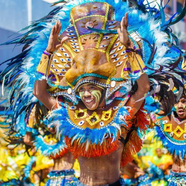 Ocak ayı 24th 2016. Iloilo, Filipinler. Dinagyang Festivali. Unid