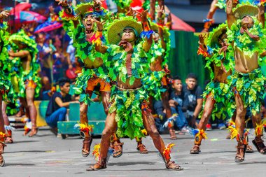 Ocak ayı 24th 2016. Iloilo, Filipinler. Dinagyang Festivali. Unid