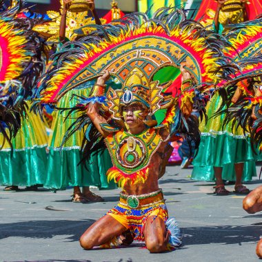 Ocak ayı 24th 2016. Iloilo, Filipinler. Dinagyang Festivali. Unid