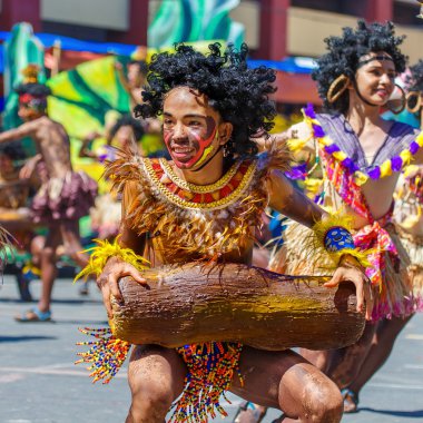 Ocak ayı 24th 2016. Iloilo, Filipinler. Dinagyang Festivali. Unid