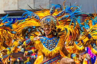 Ocak ayı 24th 2016. Iloilo, Filipinler. Dinagyang Festivali. Unid