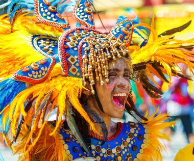 Ocak ayı 24th 2016. Iloilo, Filipinler. Dinagyang Festivali. Unid