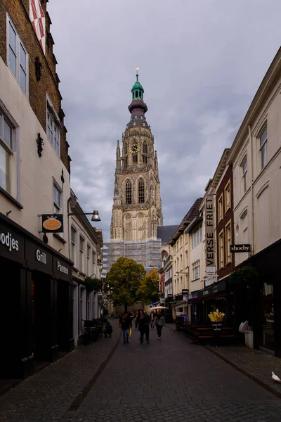 Breda Paesi Bassi Europa Ottobre 2019 Strada Dello Shopping Una — Foto Stock