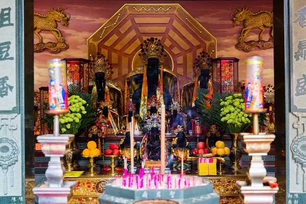 Тайнань Тайвань Азия Октября 2019 Древние Боги Алтаря Тайваньском Храме — стоковое фото