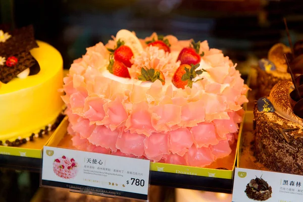 Chiai Taiwan Oktober 2019 Bunte Kuchen Schaufenster Einer Konditorei Taiwan — Stockfoto