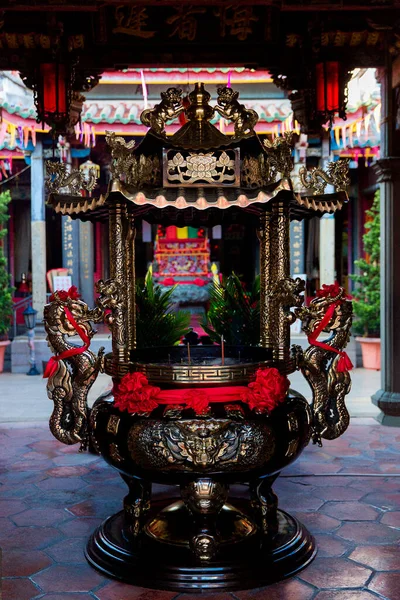 Chiai Taiwán Octubre 2019 Antigua Vasija Bronce China Con Palos — Foto de Stock