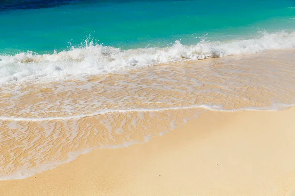 Spiaggia Tropicale Sabbiosa Con Onda Blu Sull Isola Boracay Filippine — Foto Stock