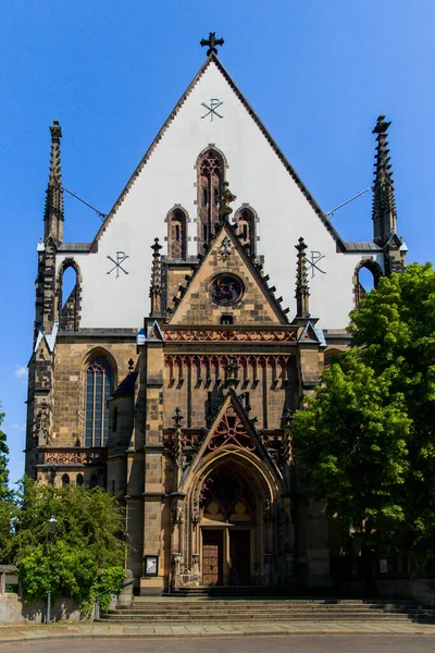 Juni 2021 Leipzig Tyskland Thomaskirche Thomas Kyrka Där Johann Sebastian — Stockfoto