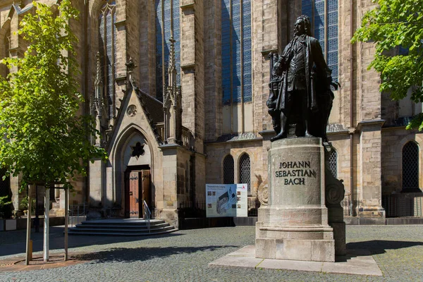 Juni 2021 Leipzig Tyskland Staty Johann Sebastian Bach Världsberömd Musikompositör — Stockfoto