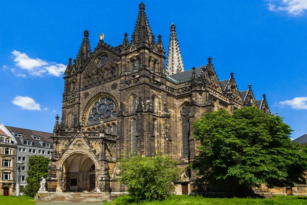 Peterskyrkan Evangelisk Luthersk Församlingskyrka Katedral Alte Peterskirche Leipzig Sachsen Tyskland — Stockfoto