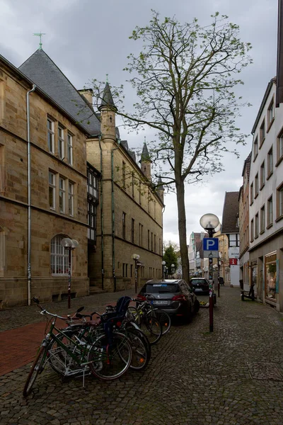 Osnabruck Niedersachsen Tyskland Juni 2021 Marien Kyrkan Och Facedes Gamla — Stockfoto