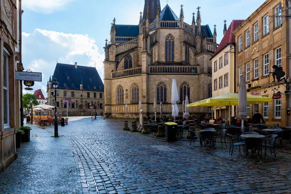 Osnabruck Lower Saxony Germany June 2021 Deserted Market Square Historical — ストック写真