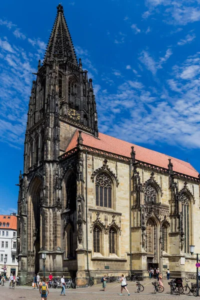 Munster Tyskland Nordrhein Westfalen Augusti 2021 Lamberts Kyrka Romersk Katolsk — Stockfoto