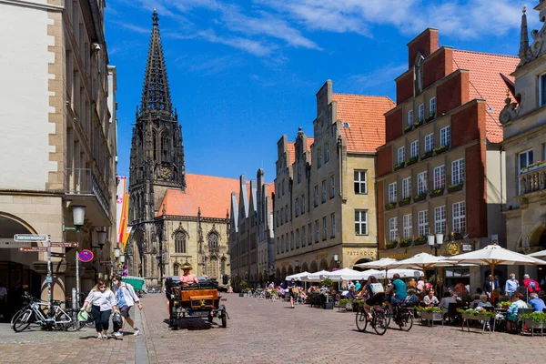 Munster Německo Severní Porýní Vestfálsko Srpna 2021 Historické Centrum Města — Stock fotografie