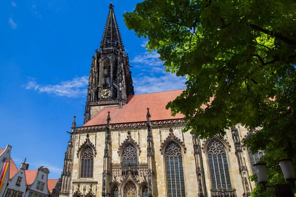 Munster Tyskland Nordrhein Westfalen Augusti 2021 Lamberts Kyrka Romersk Katolsk — Stockfoto