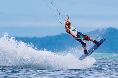 Boracay Adası, Filipinler - 28 Ocak 2015: tanımlanamayan kı