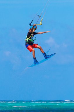 Boracay Adası, Filipinler - 28 Ocak 2015: tanımlanamayan kı