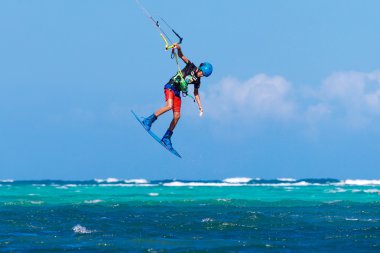 Boracay Adası, Filipinler - 28 Ocak 2015: tanımlanamayan kı