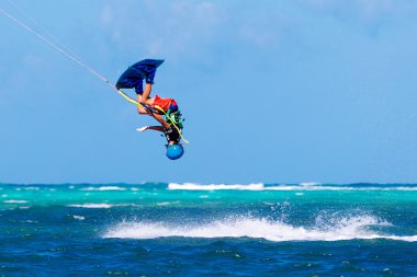 Boracay Adası, Filipinler - 28 Ocak 2015: tanımlanamayan kı