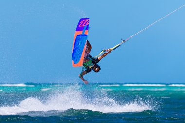 Boracay Adası, Filipinler - 28 Ocak 2015: tanımlanamayan kı