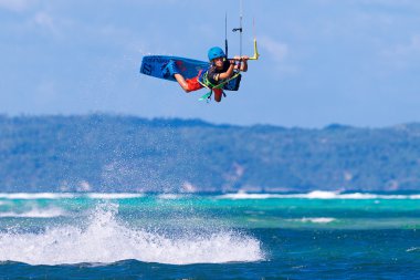 Boracay Adası, Filipinler - 28 Ocak 2015: tanımlanamayan kı