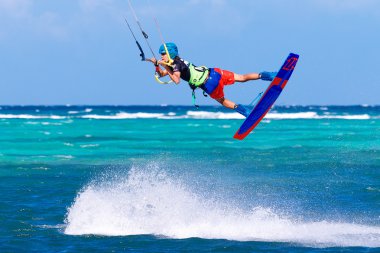 Boracay Adası, Filipinler - 28 Ocak 2015: tanımlanamayan kı