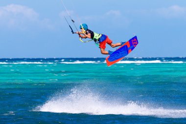 Boracay Adası, Filipinler - 28 Ocak 2015: tanımlanamayan kı