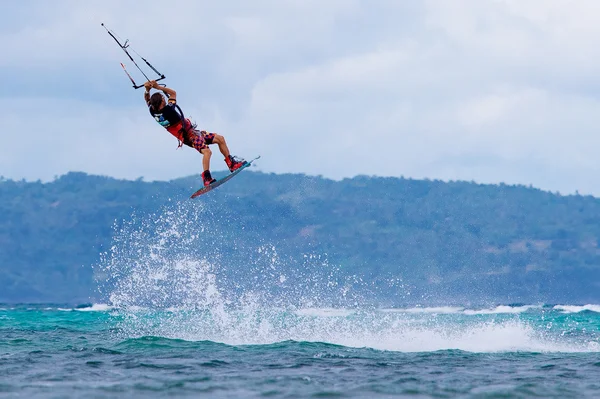 Ilha de Boracay, Filipinas - 28 de janeiro de 2015: ki não identificada — Fotografia de Stock